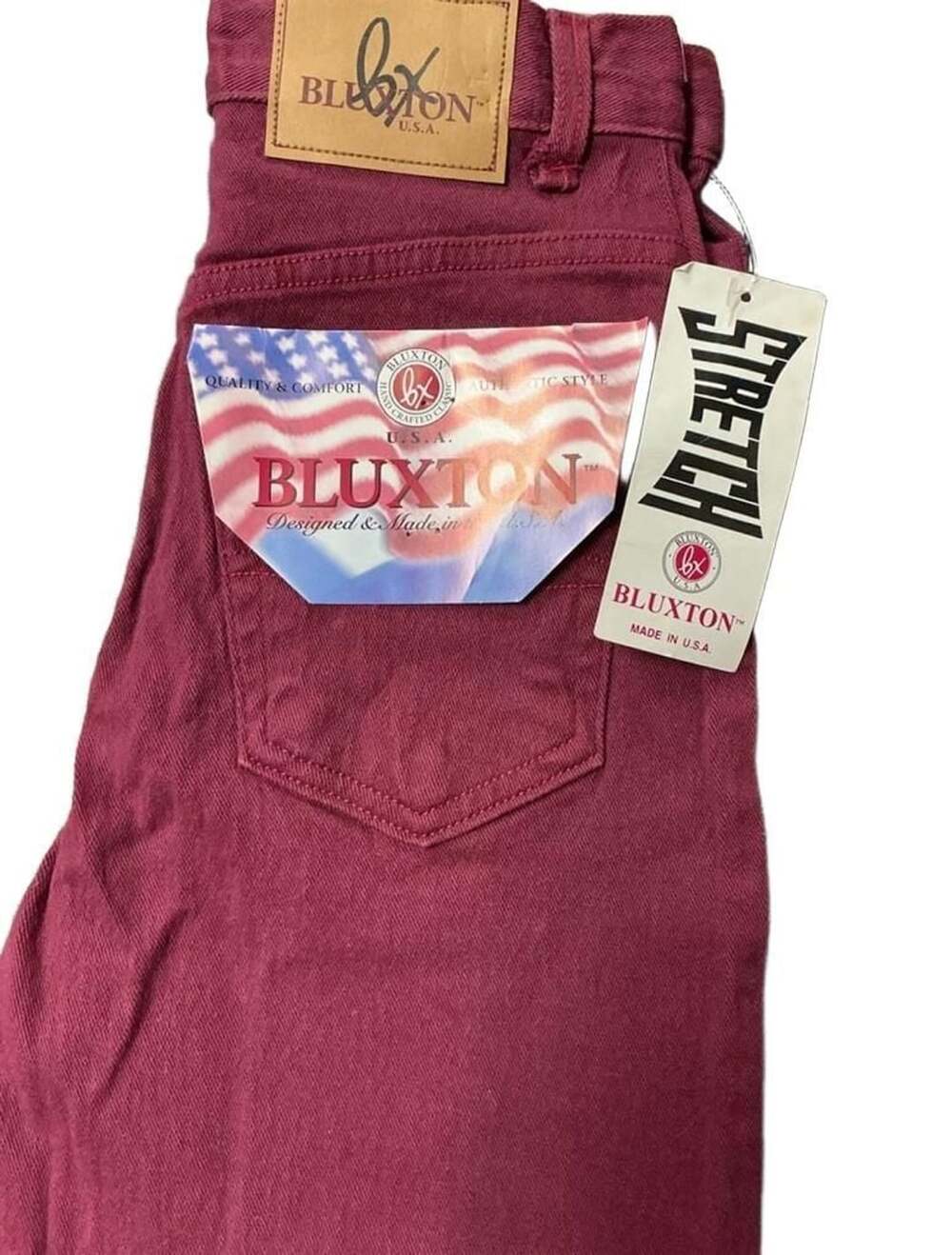 Vintage 90s high rise Bluxton Style 308 Women's Stretch Burgundy Jeans